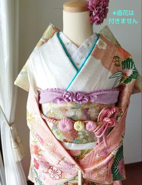 限定セール！1/18(日)まで　433.振袖7点セット 正絹　フルセット　成人式