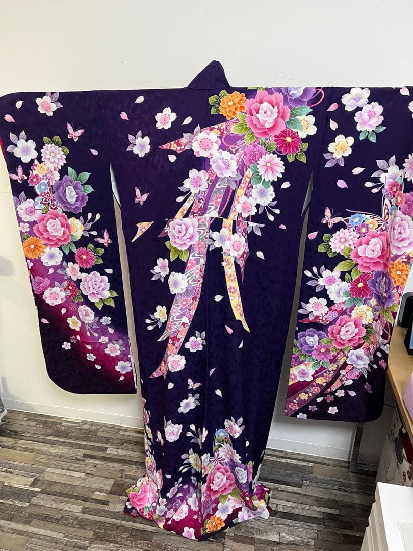 【京都きもの友禅】豪華成人式着物　フルセット刺繍振袖