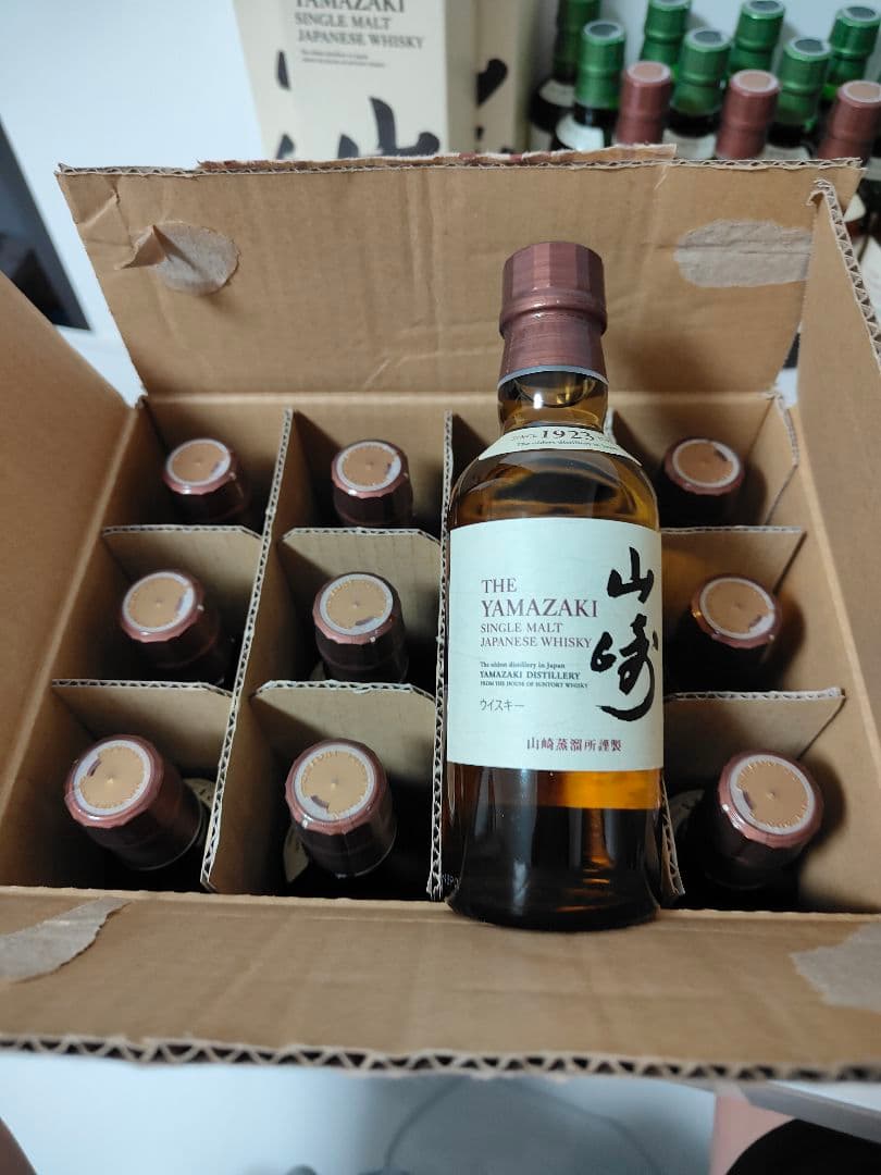 12本　サントリーシングルモルトウイスキー 山崎ミニボトル 180ml