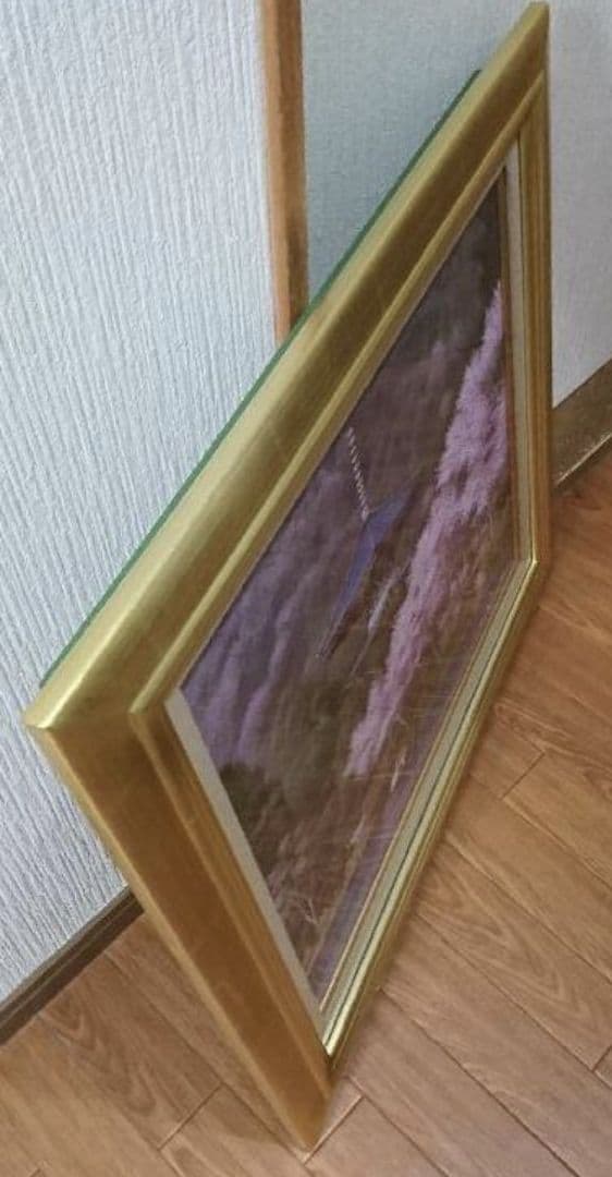 木村由記夫 「大覚寺の桜」油絵 絵画 真作