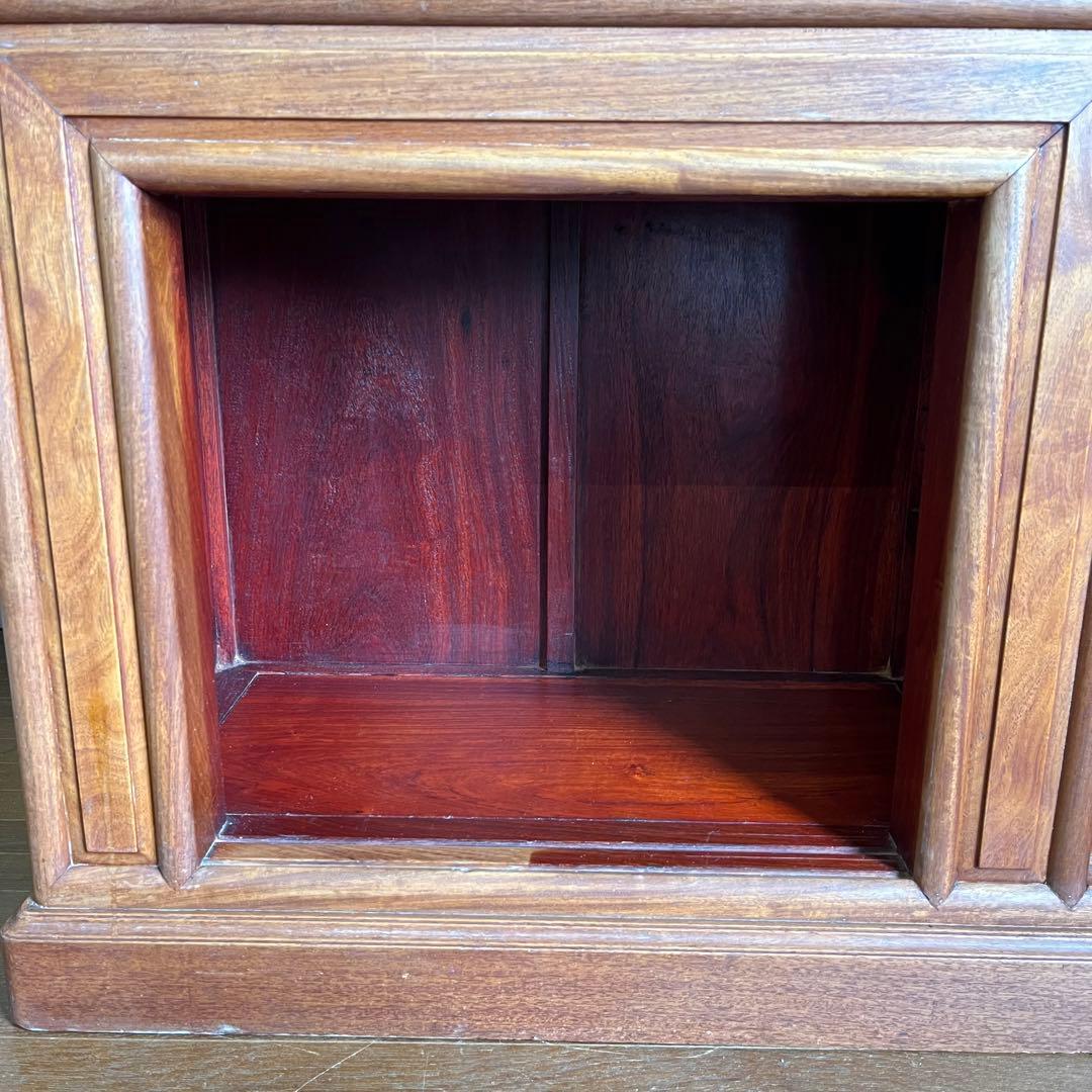 【アンティーク】中国家具 天然木 無垢材 茶箪笥 飾り棚 唐木 螺鈿細工 古家具