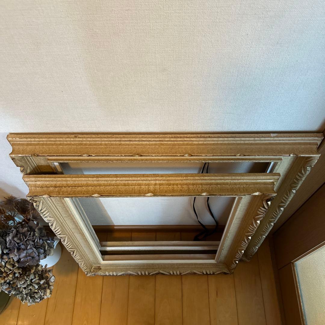 レトロ！ヴィンテージ！アンティークフレーム2枚　古道具　木製額縁　ニチガク