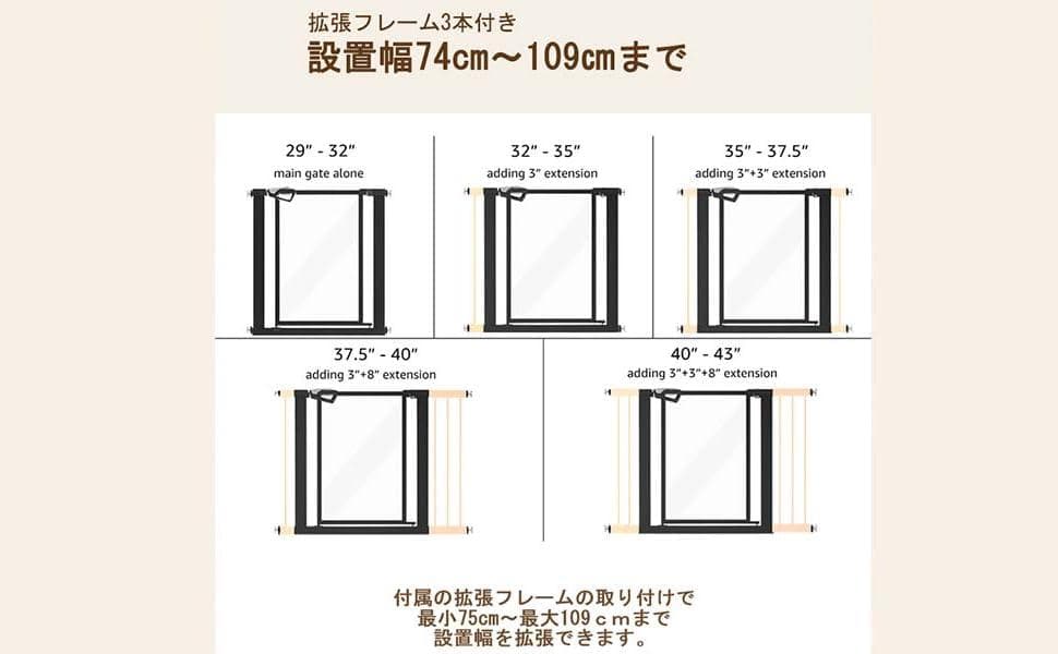 unipaws ペットゲート 透明ゲートアクリル板 アクリルゲート　ホワイト
