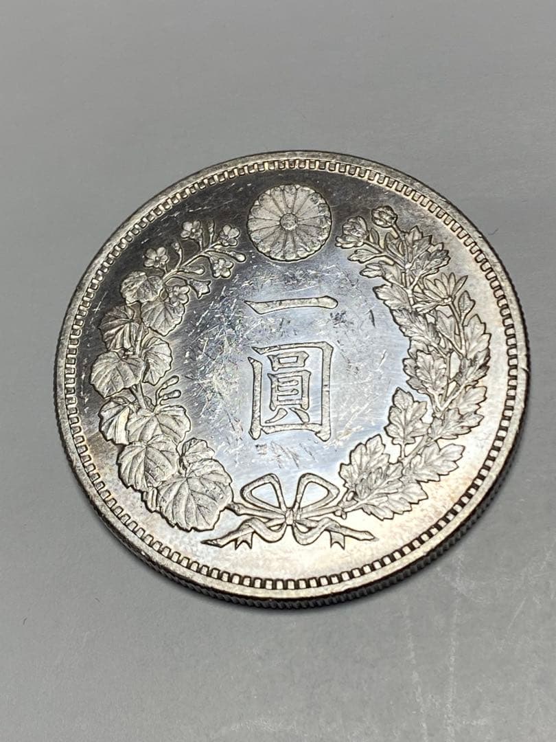 一円銀貨、明治１７年、綺麗、銀貨、、古銭