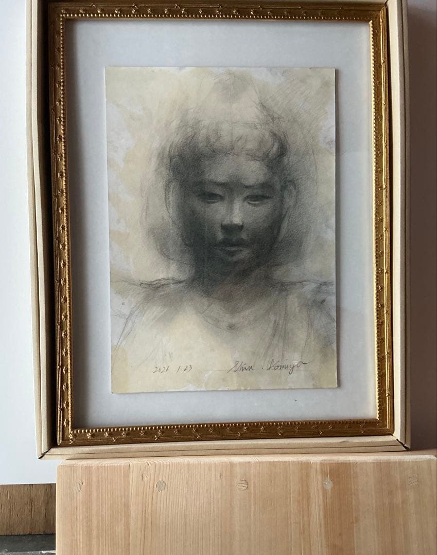 興福寺　乾漆像【阿修羅像】　鉛筆素描