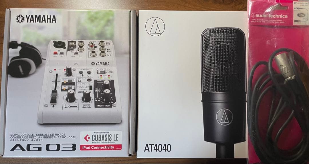 Audio-Technica AT4040 YAMAHA AG03 ケーブル