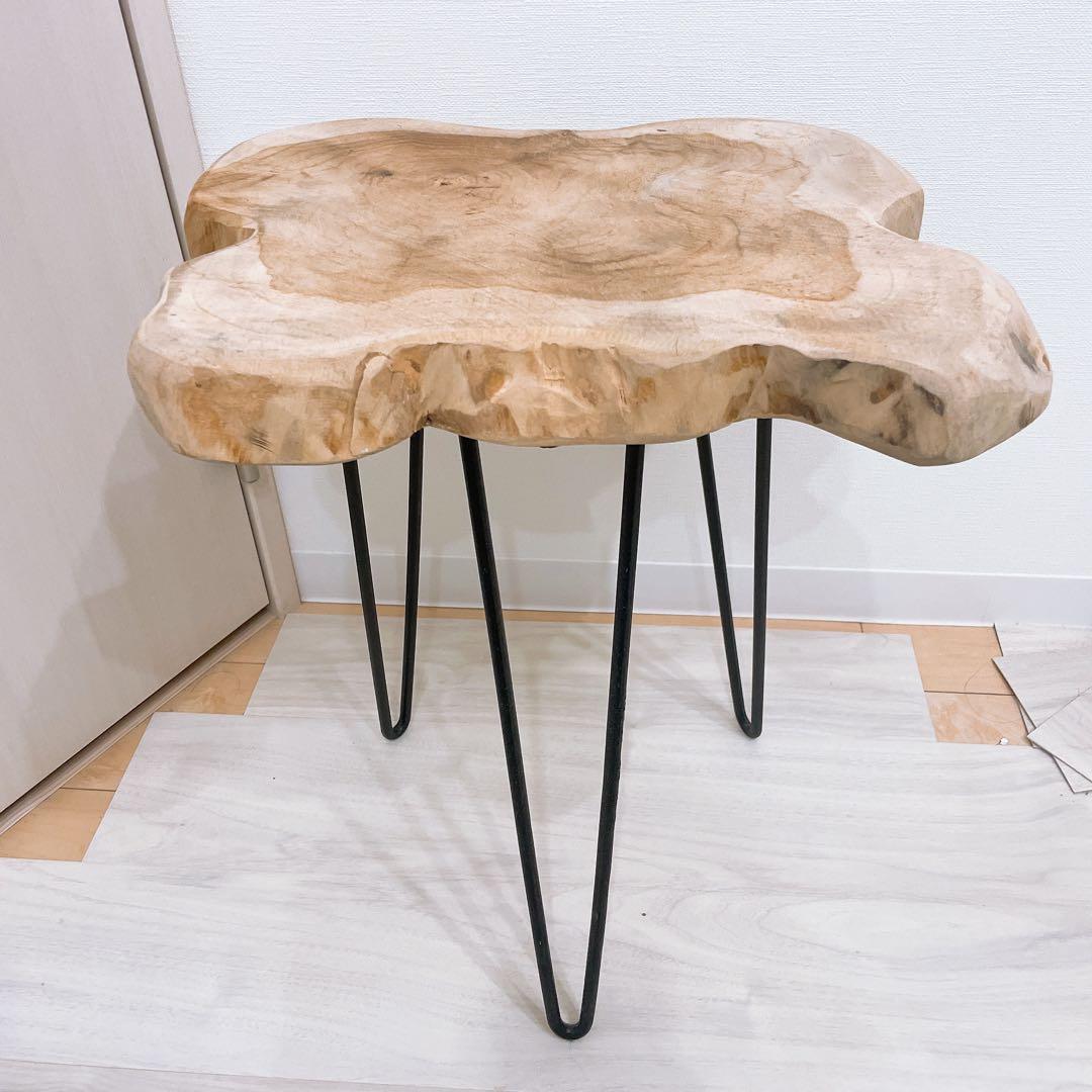 Antry アントリー Rustic Wood スターテーブルS 無垢 チーク材