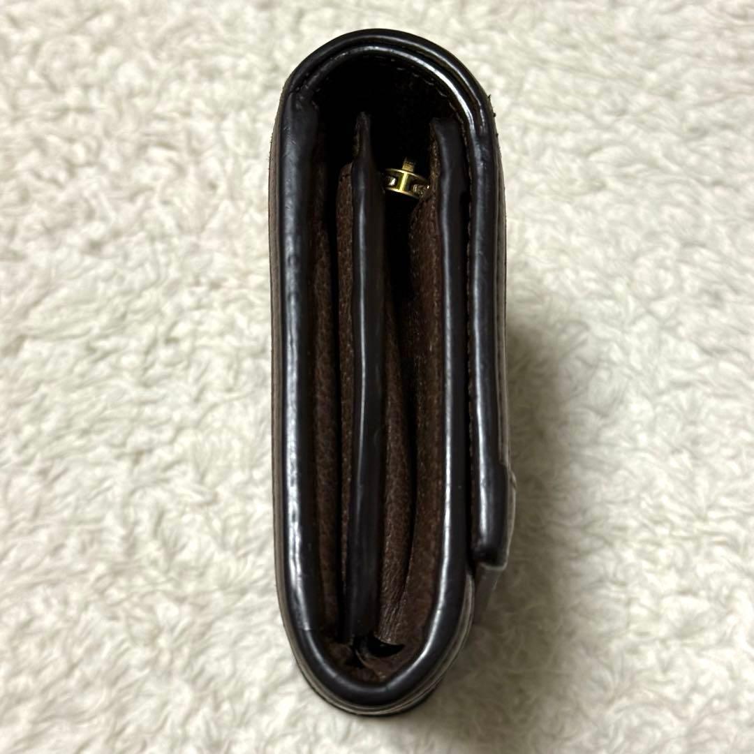 【美品】 GUCCI オフィディア シェリーライン GGスプリーム 二つ折り財布