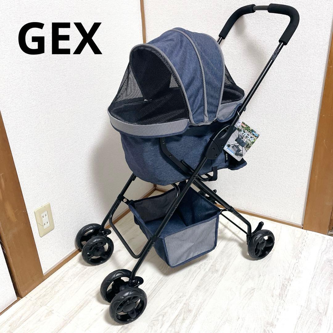 新品 タグ付き GEX わんわんカート スーパーライト 犬用カート デニム柄