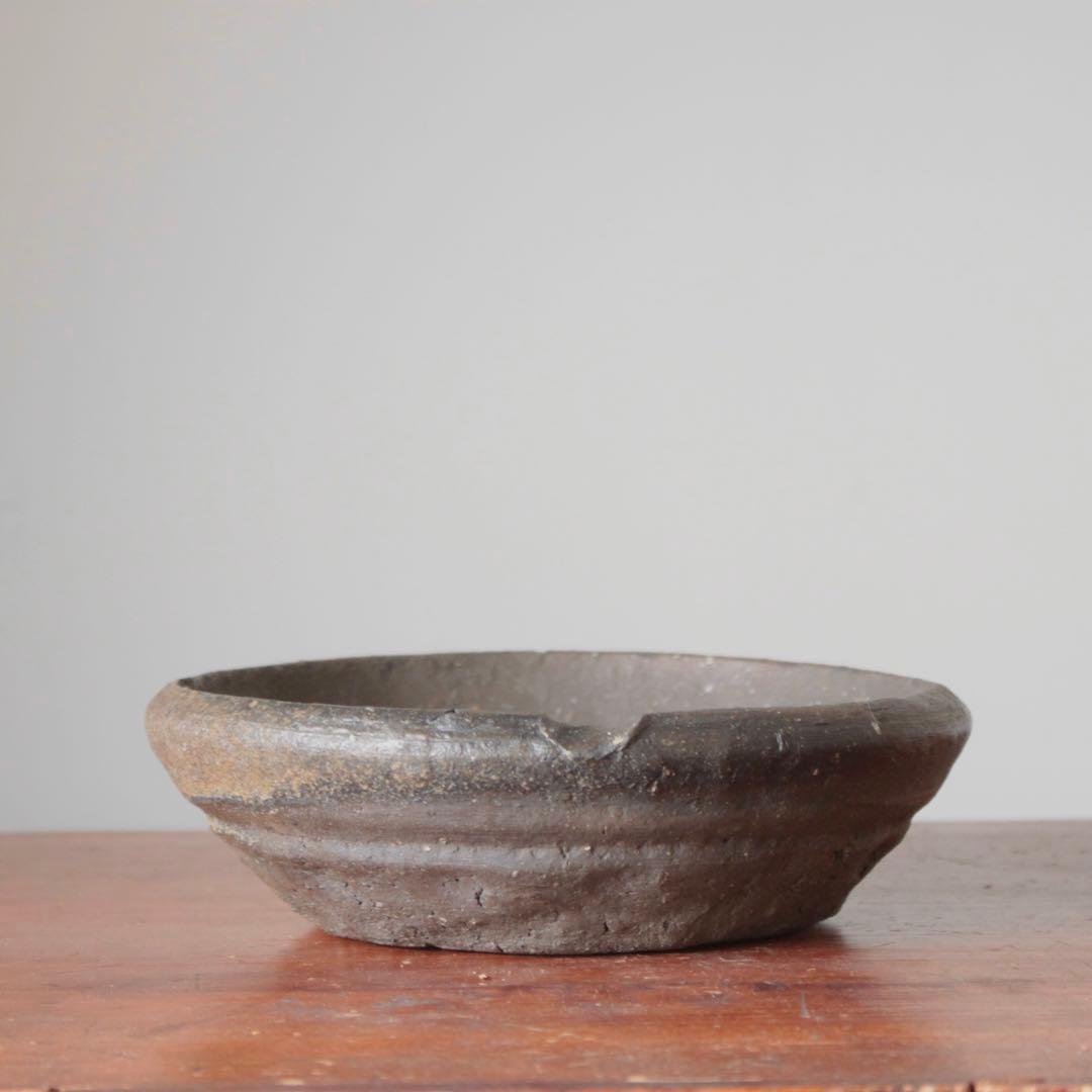 焼き締め 水盤 鉢 南蛮 花器 古美術 古道具 アンティーク