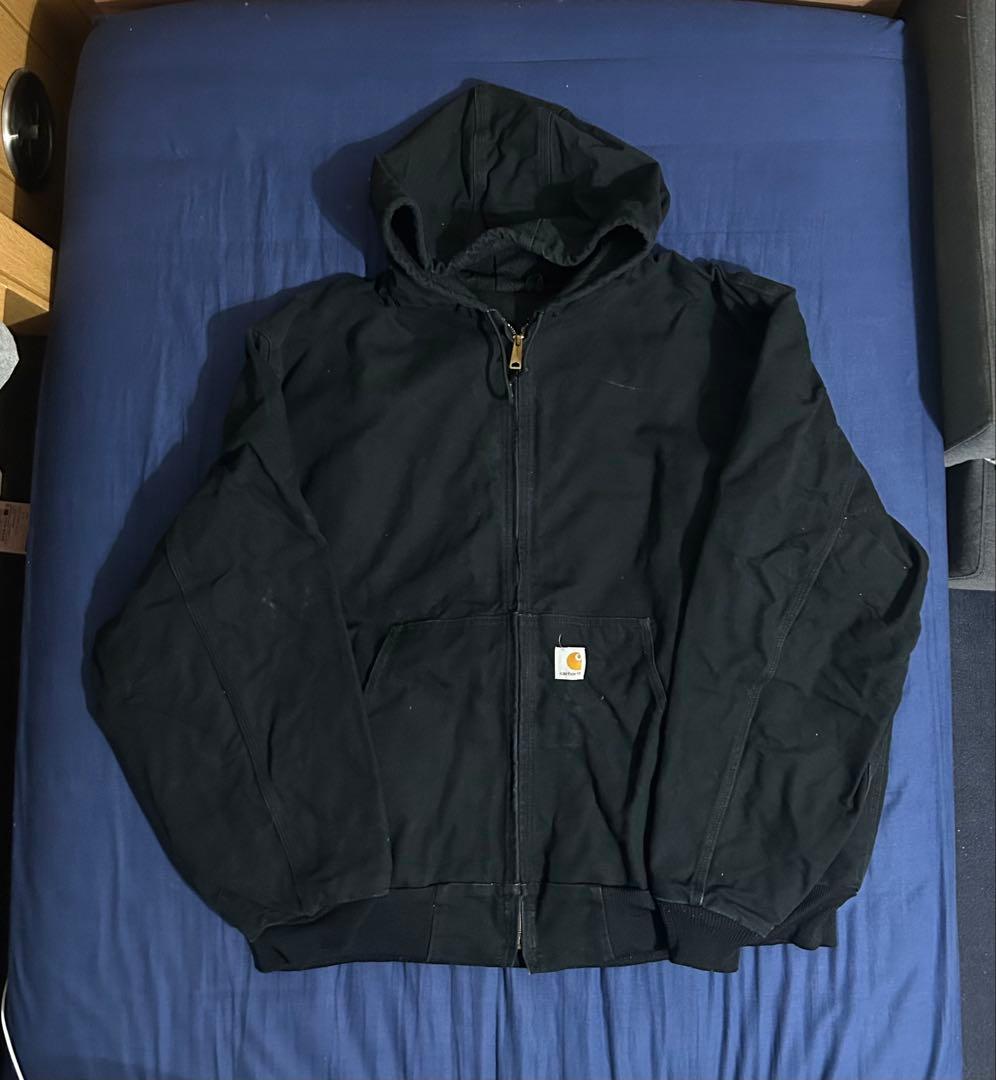 Carhartt USA製フード付きジャケット 3XL ブラック