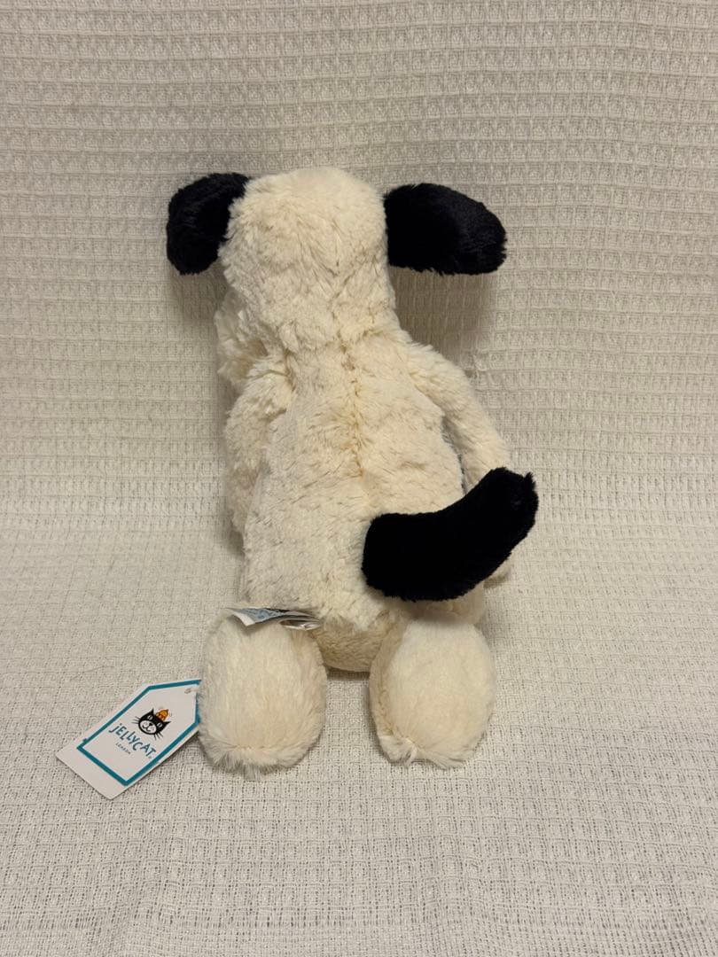 ジェリーキャット　パピー　犬　dog ぬいぐるみ　白 黒　ぶち　M