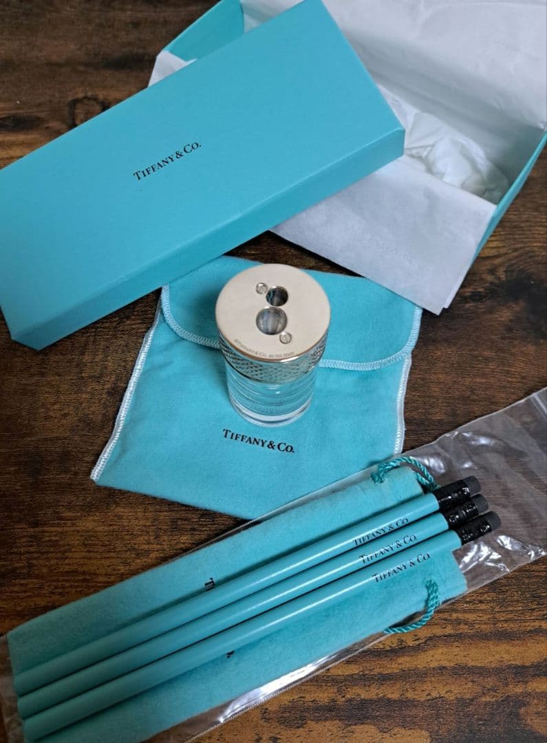 ティファニー ダイヤモンドポイント SV925 鉛筆削り 鉛筆3本セット レア