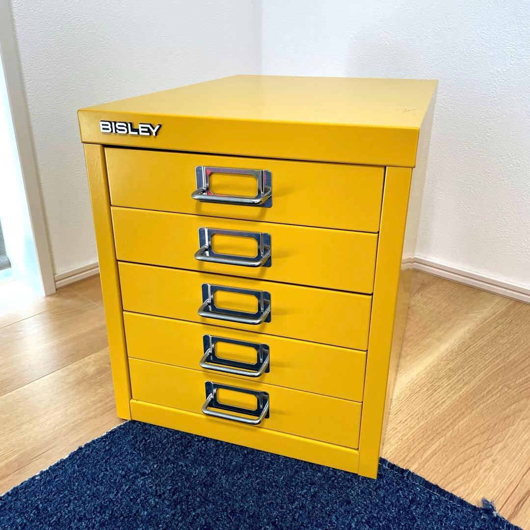 BISLEY ビスレー A4 キャビネット 引き出し 5段　ミモザ