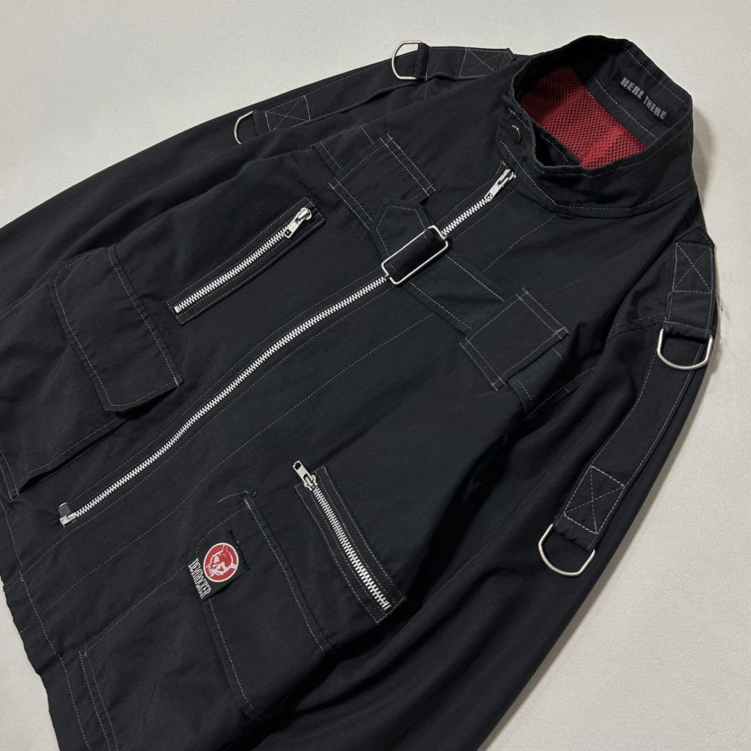 90s HERETHERE リップストップ ボンテージ パラシュート ジャケット