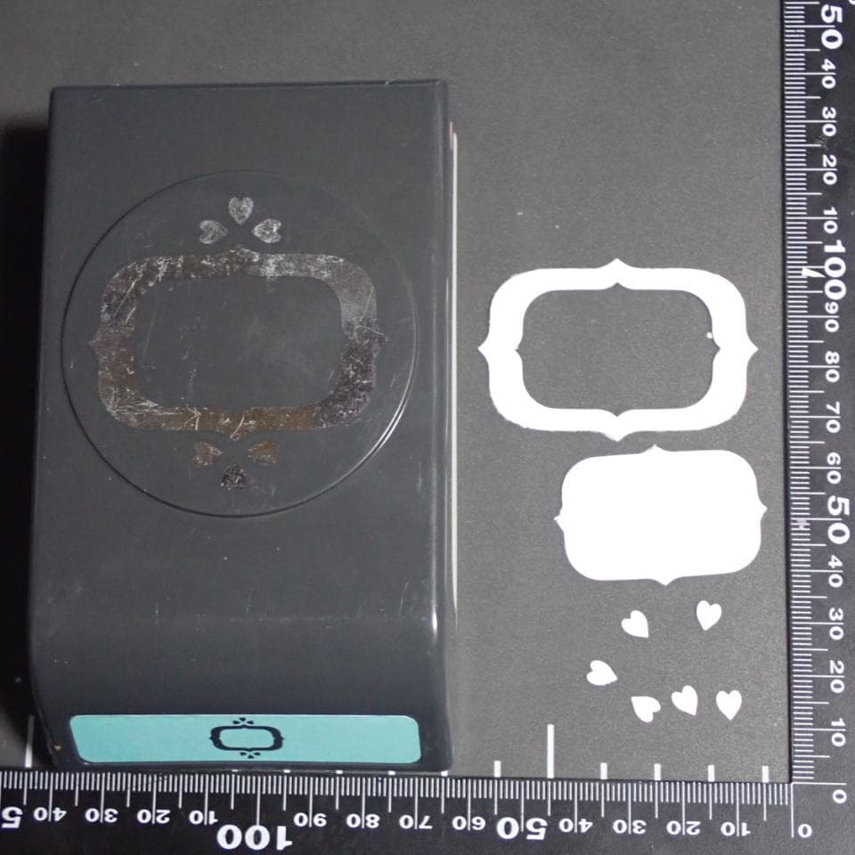 コメントカード　ハート フレーム　クラフトパンチ　写真フレーム