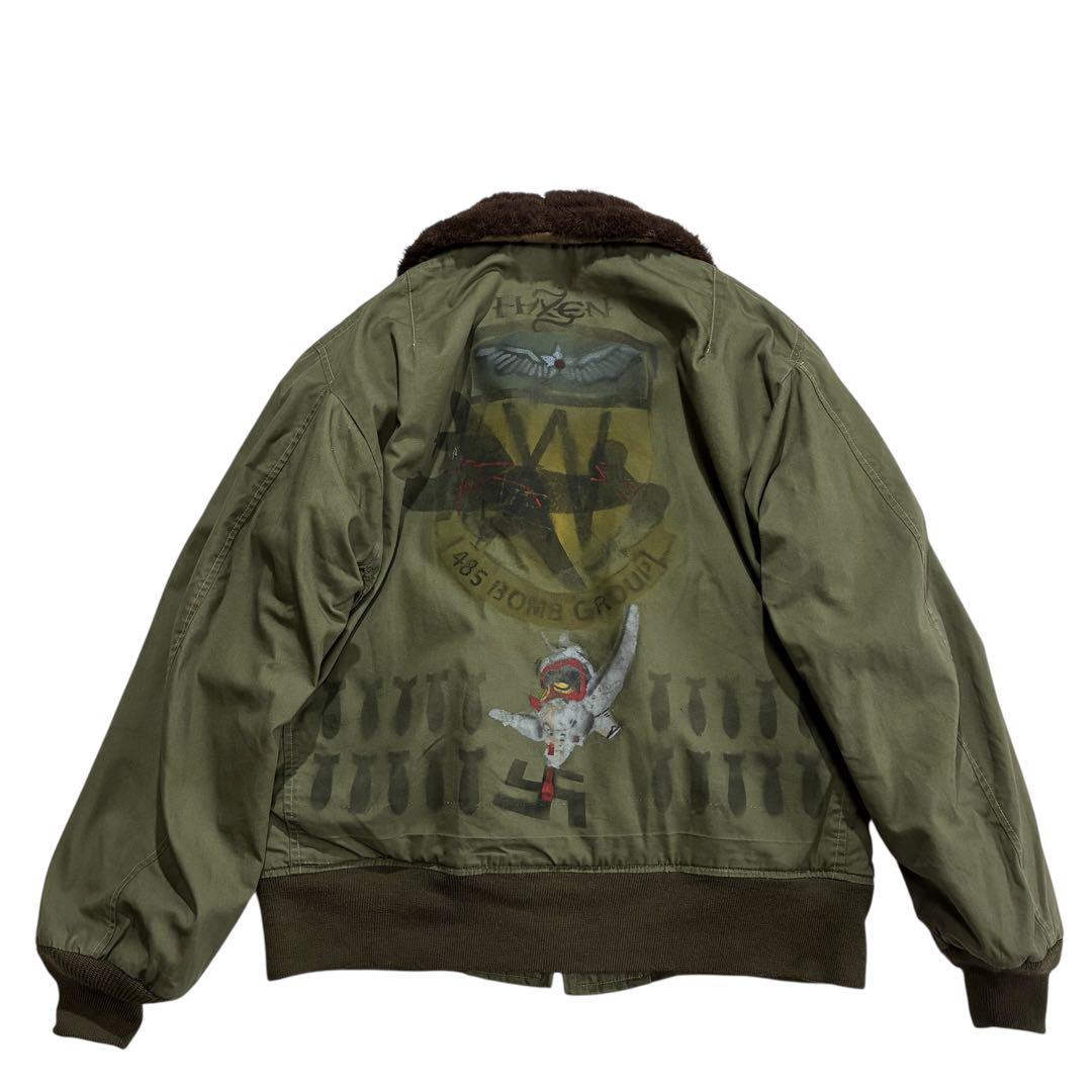 50s B-15 フライトジャケット ステンシル ハーケンクロイツ 卍