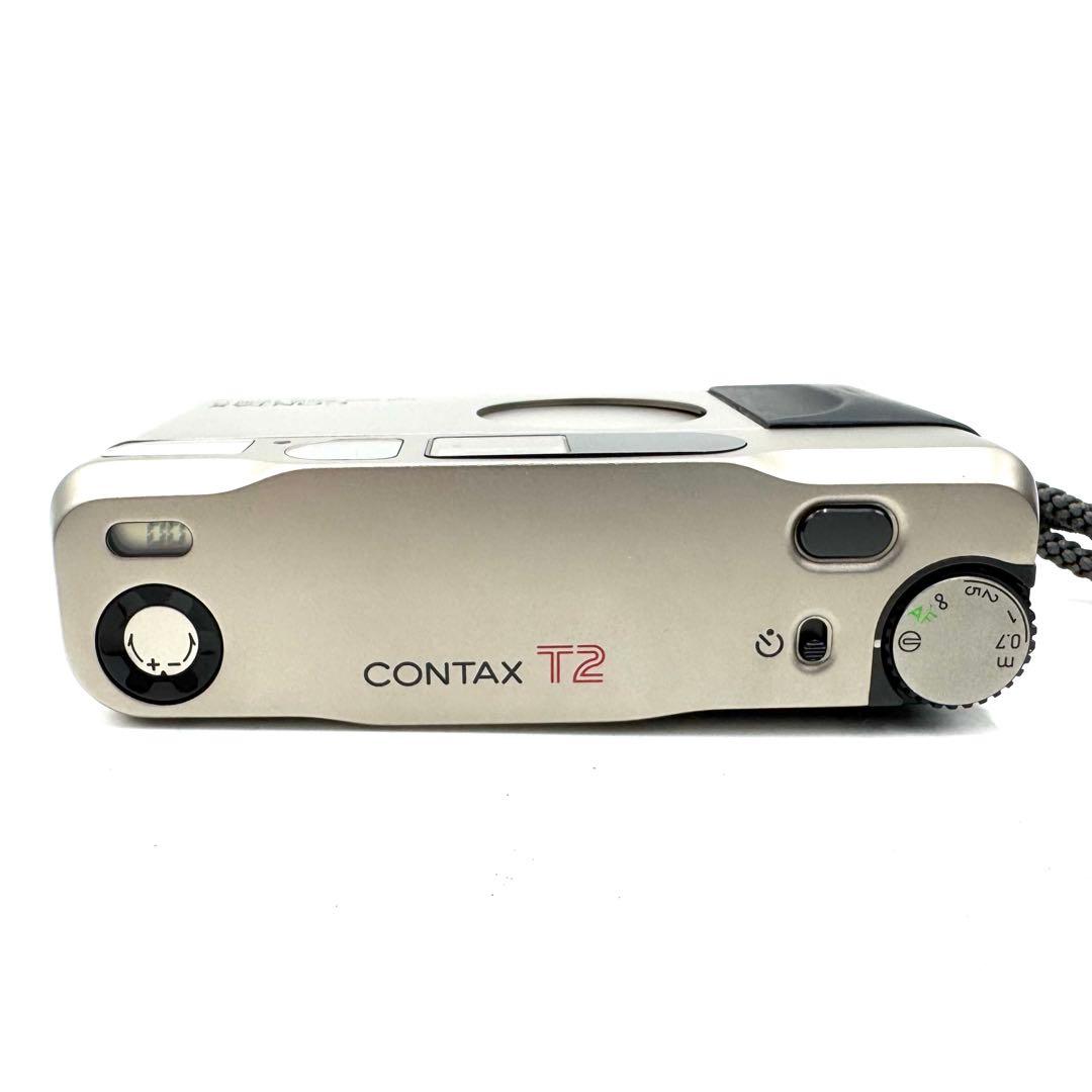 動作良好 CONTAX コンタックス T2 チタンシルバー フィルムカメラ