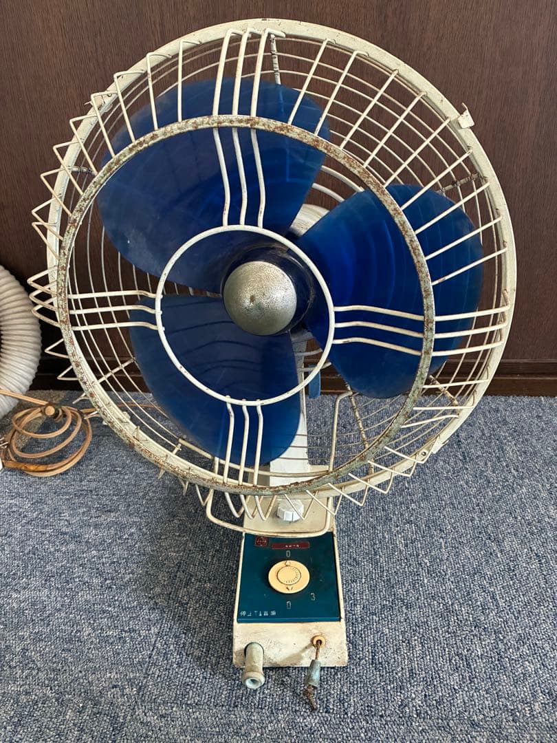National 扇風機 F-30UL 3枚羽 ブルー 壁掛け 昭和レトロ