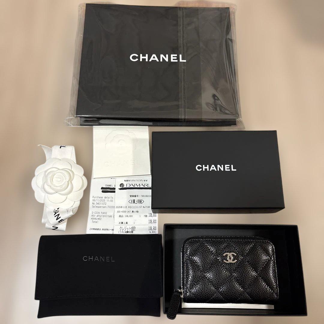 CHANEL ブラック レザー ケース