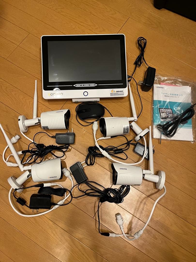 SOOHAO SMART HD 防犯カメラ4台セット　モニター1台　ジャンク品