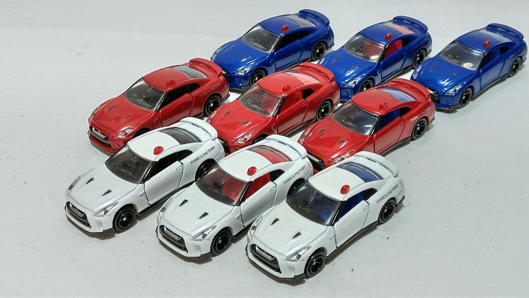 トミカ組み立て工場 日産 GT-R 覆面パトロールカー 9台フルコンプ