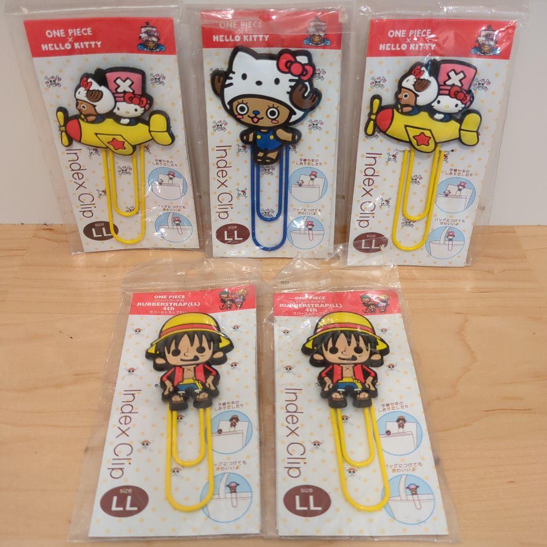 《希少》ONE PIECE ハローキティ クリップ コラボ　5セット