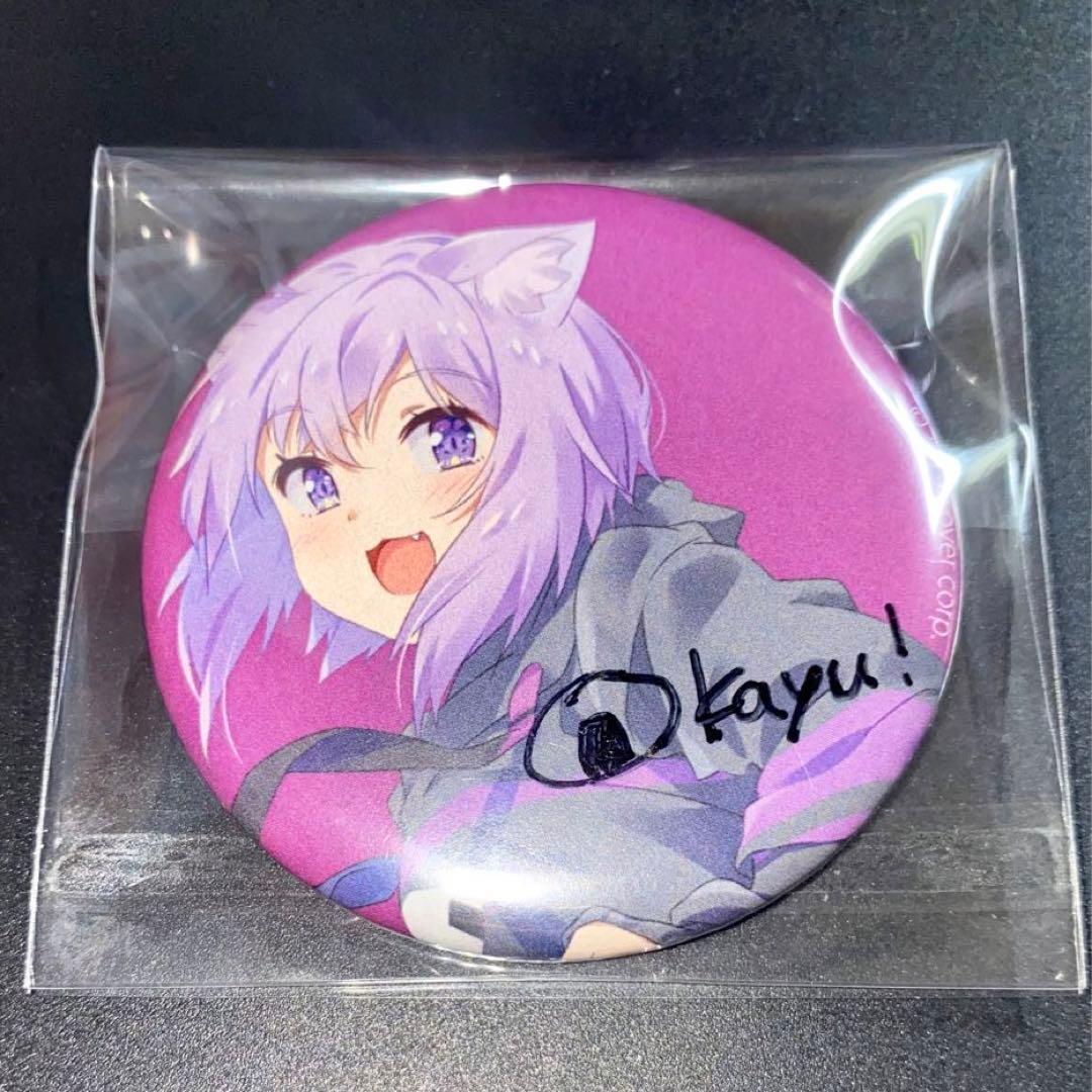 ホロライブ　猫又おかゆ　当たり缶　コミケ96  サイン缶バッジ