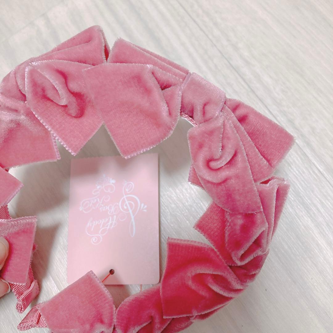 リボンいっぱいカチューシャ ベロア