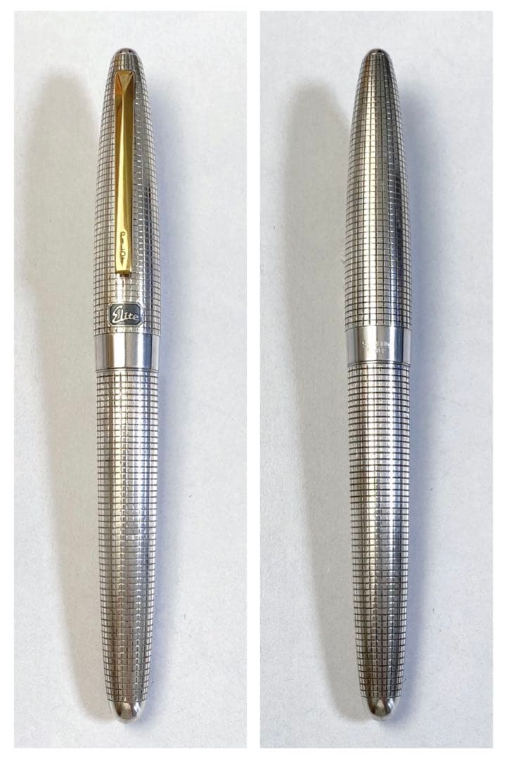 PILOT パイロット エリート スターリングシルバー 万年筆 ペン先 18K