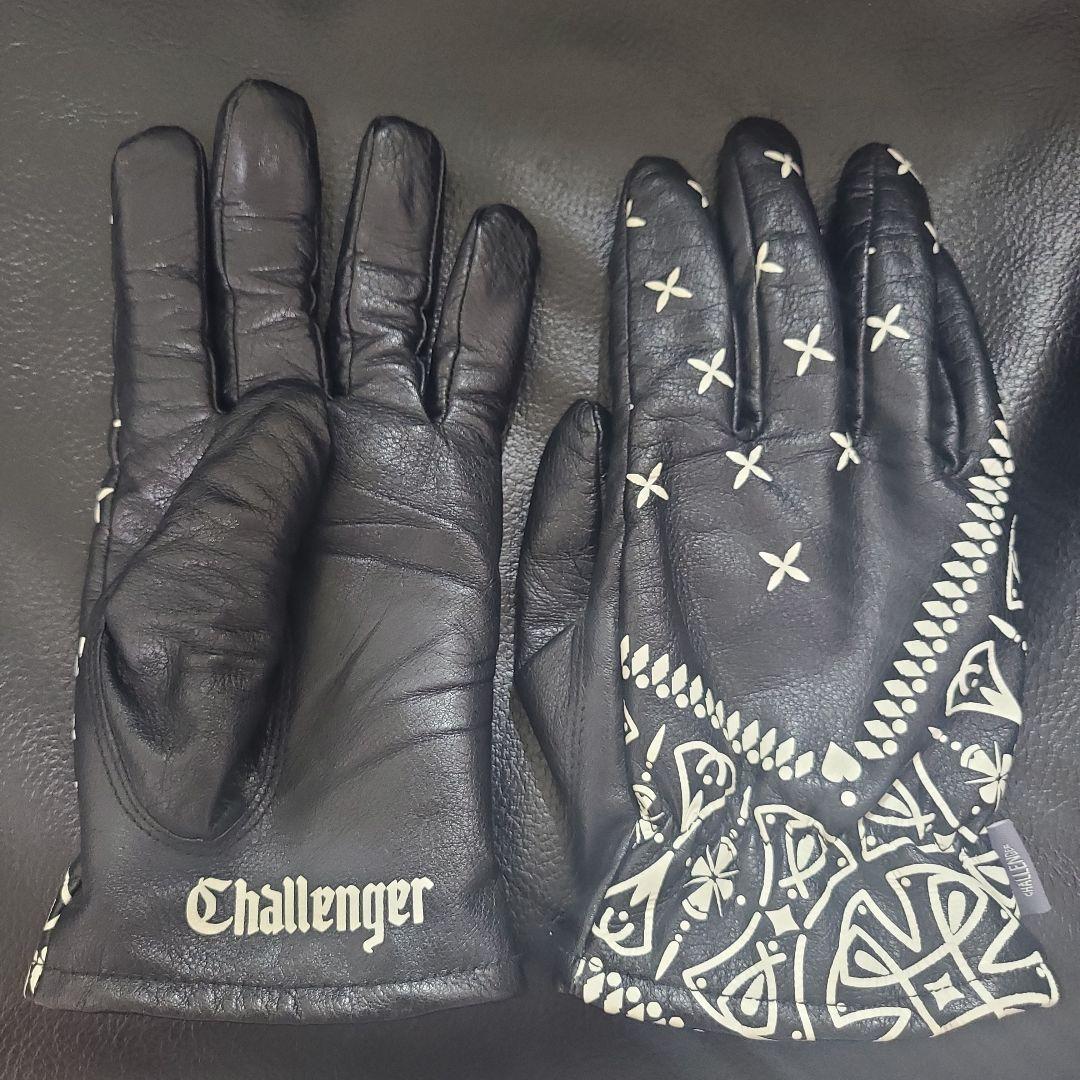 challengerチャレンジャー 手袋 ペイズリー グローブ L バンダナ