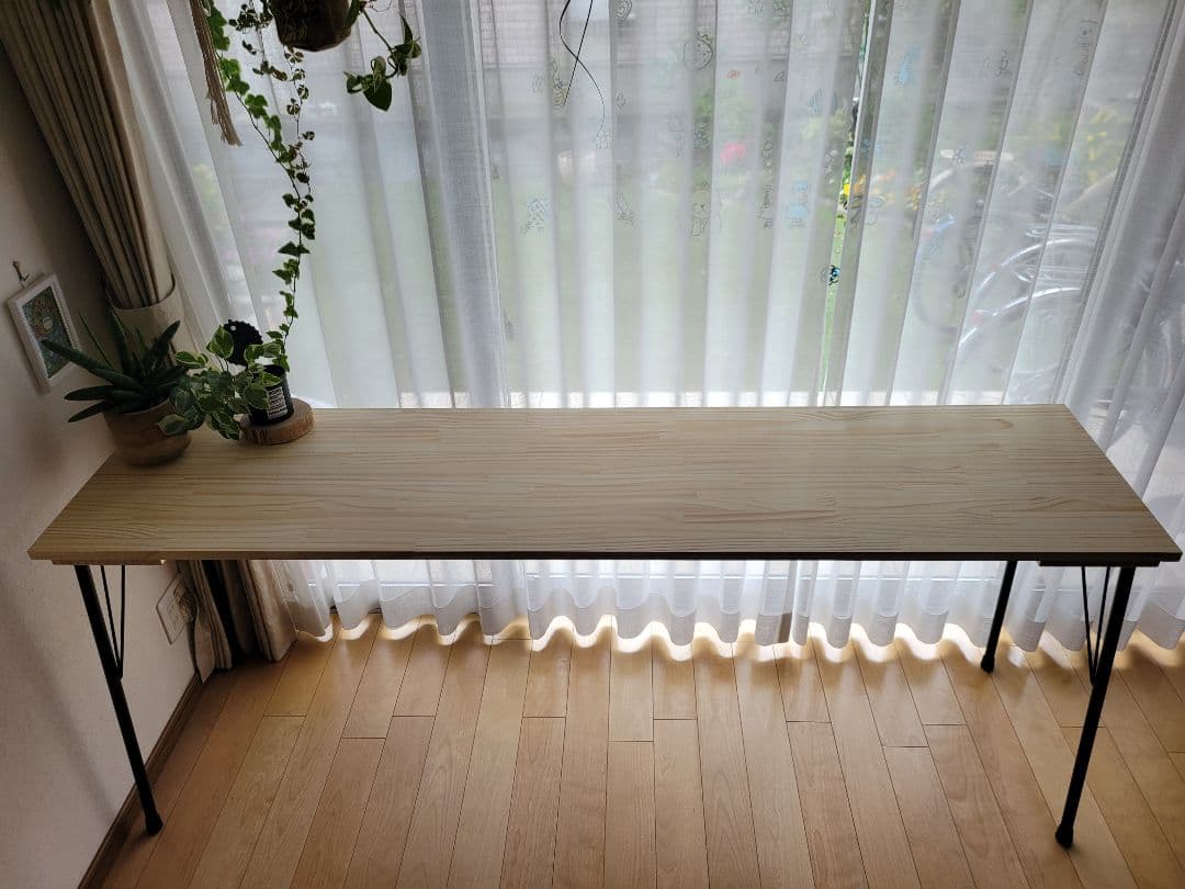 【∮mei∮さん】156×38高さ72ナチュラルクリア　カウンターテーブル