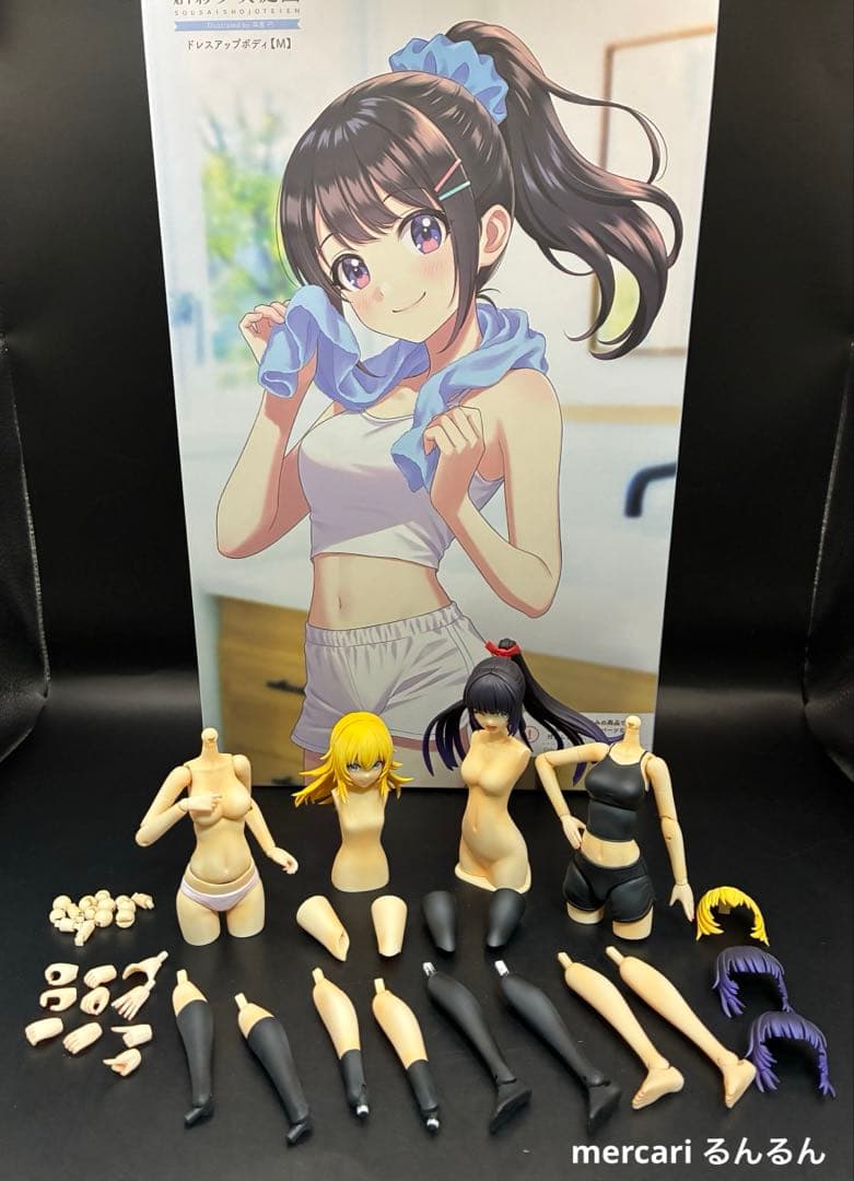 ドレスアップアップボディM＋姫カットポニーテール+ウルフレイヤーカット塗装完成品