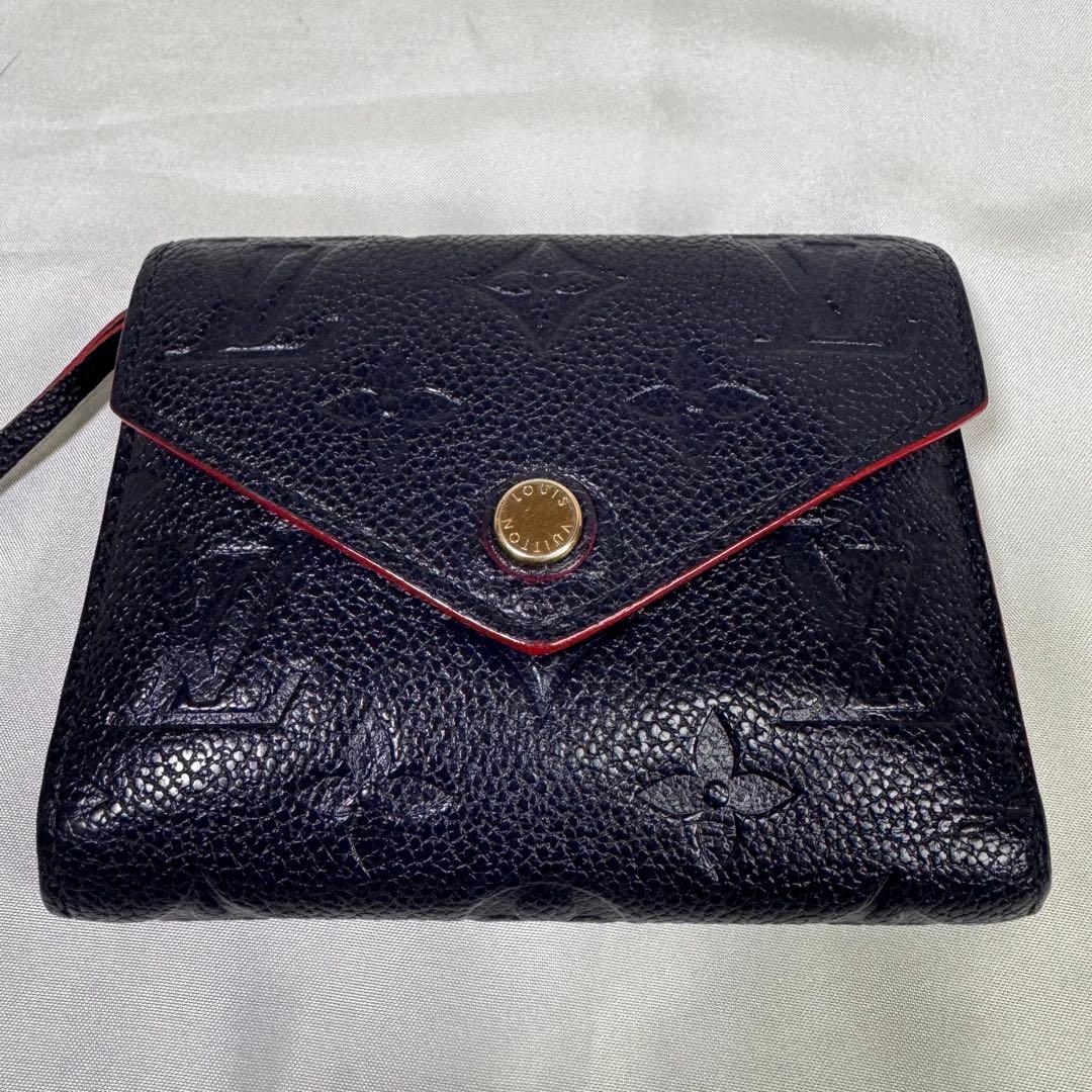 ルイヴィトン　ポルトフォイユゾエ モノグラム　アンプラント　三つ折り財布　美品