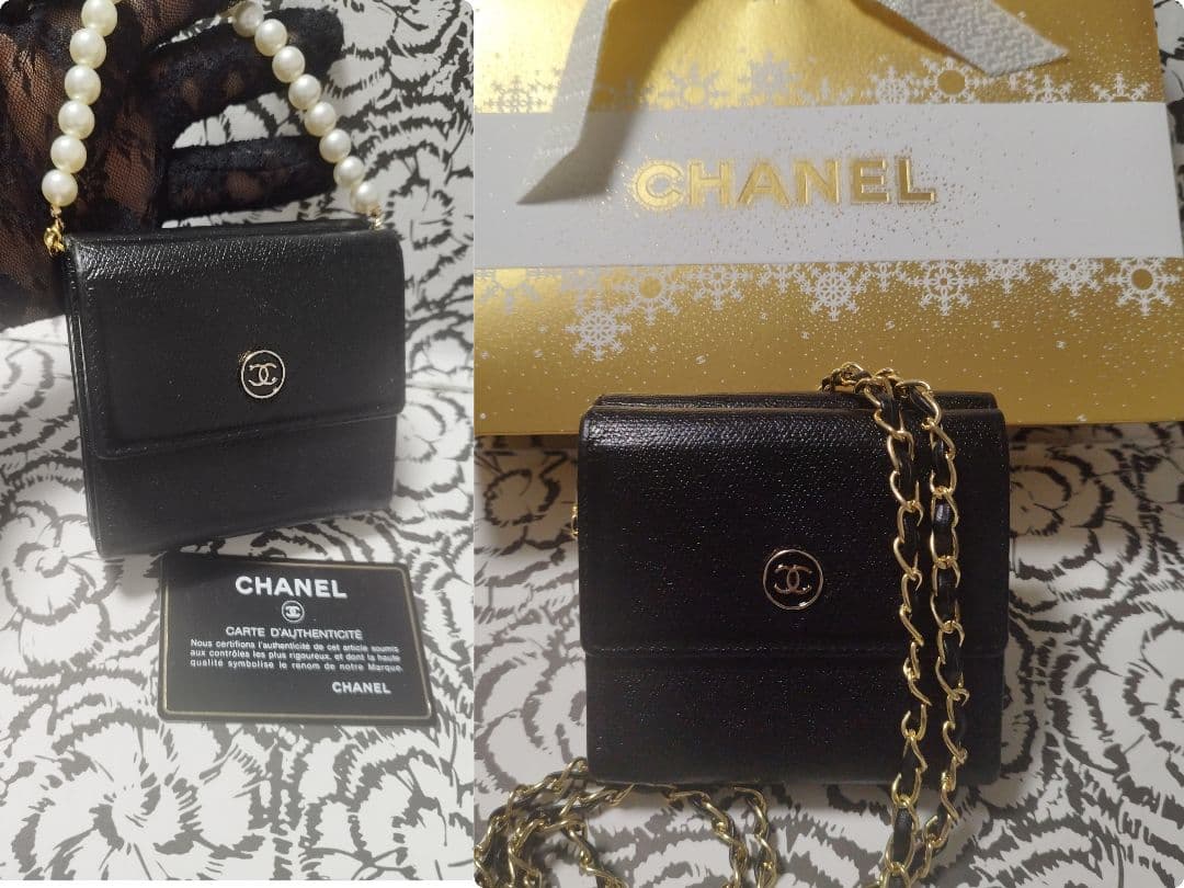 シャネルココボタン　折り財布