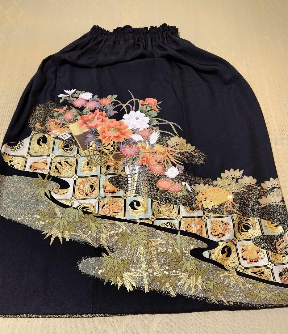 B2065 留袖リメイク袖広がりデザインフォーマルパーティードレス