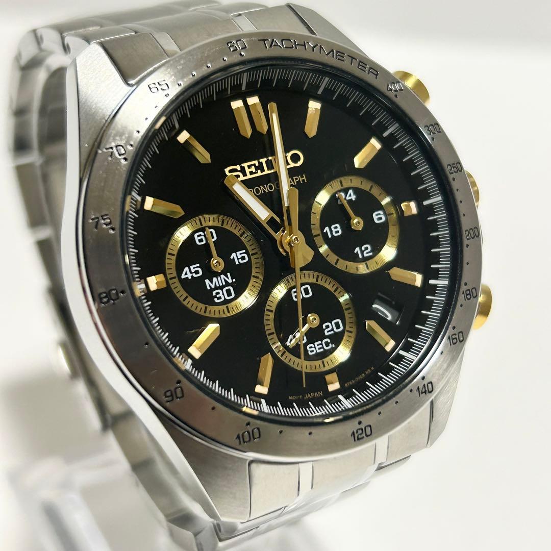 稼働 SEIKO セイコー スピリット クォーツ クロノグラフデイト