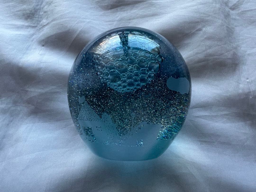 ★金津沙矢香・新品・送料込★スノードーム ブルーマーブル ブルーマーブルの海辺