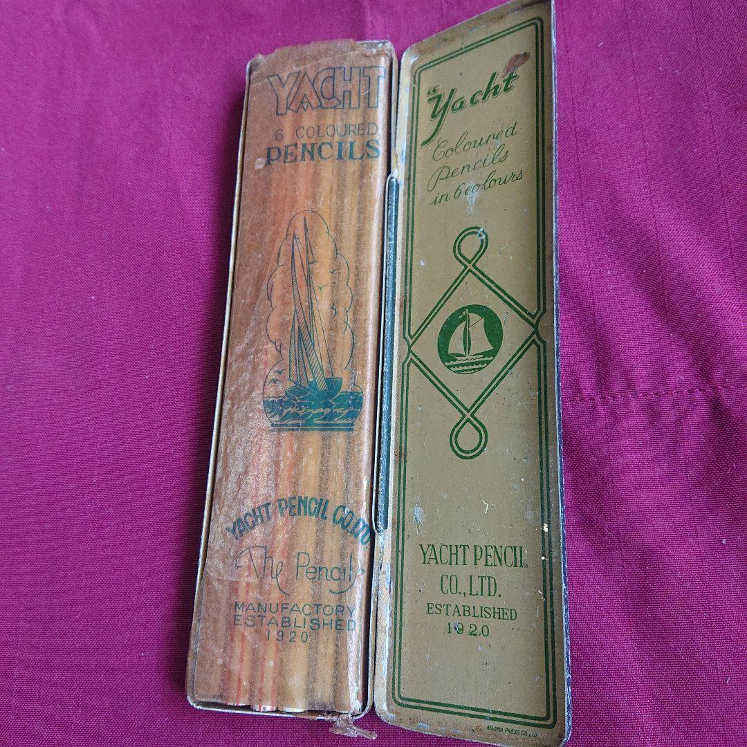 超希少ヴィンテージヨット鉛筆ブリキ箱入Yacht Pencils 1920年製