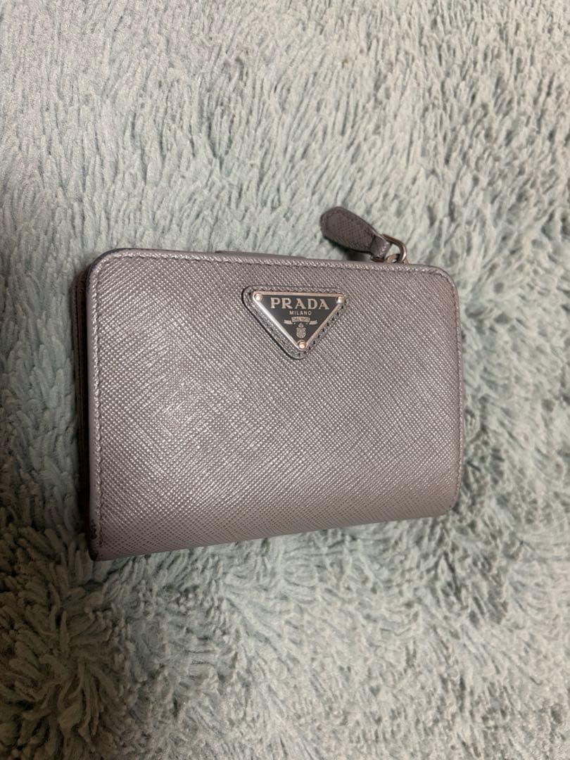 タイムセール❣️PRADA プラダ 二つ折財布 現行1ML018 MARMOグレー