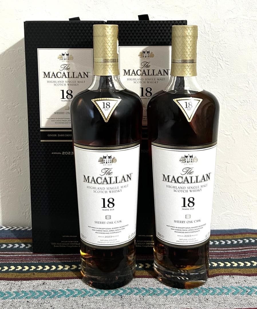 ザ・マッカラン 18年 43%　700ml×2本