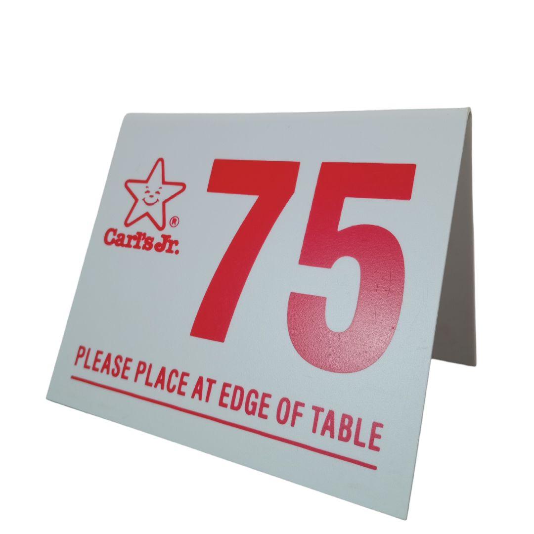 カールスJr テーブルナンバー プレート ローライダー カールスジュニア 75