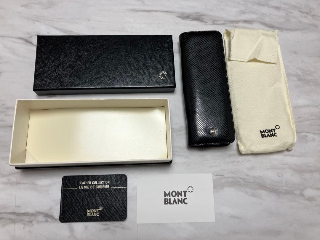 美品★Mont Blanc　モンブラン　ペンケース　2本用　黒　箱