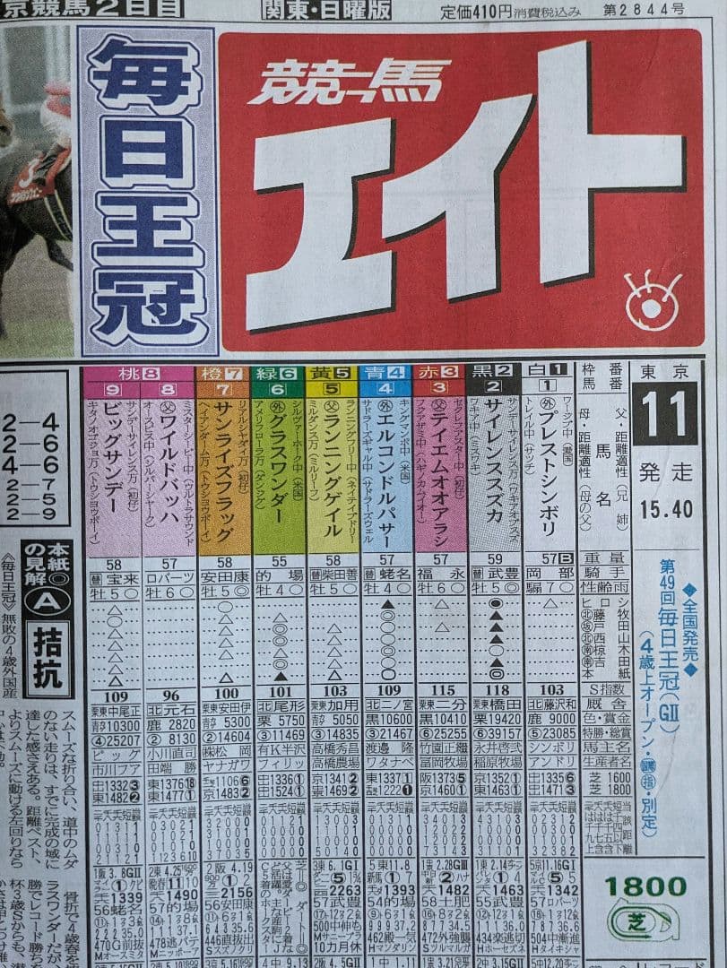 第49回 毎日王冠　優勝馬サイレンススズカ馬券、ぬいぐるみ等セット