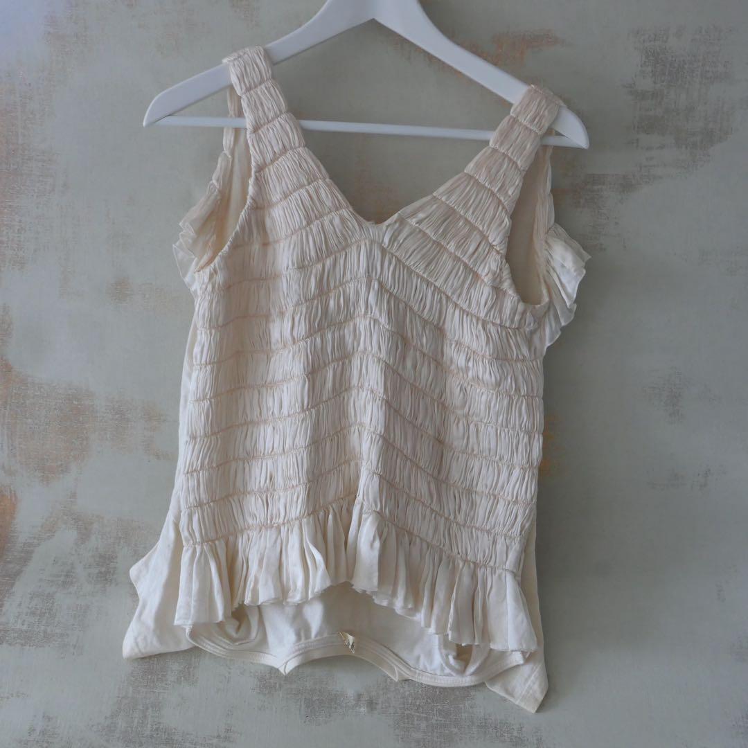 UNDERCOVER シルクギャザータンクトップ