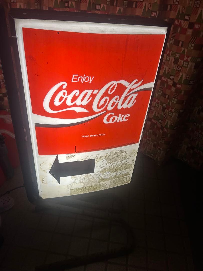 Coca-Cola レトロ看板 ライト点灯します　ヴィンテージ希少