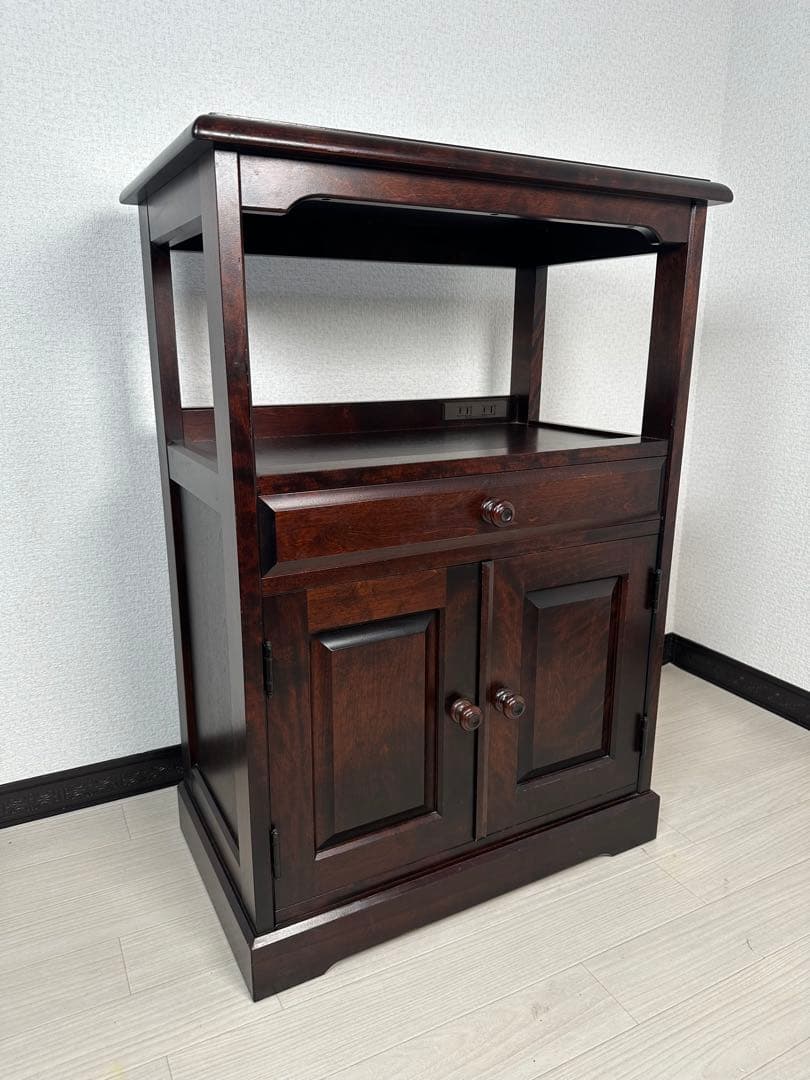 北海道民芸 サイドボード キャビネット リビングボード 電話台 花台 ※i4※