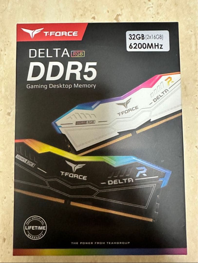Team RGB DDR5 6200Mhz 16GB×2 white