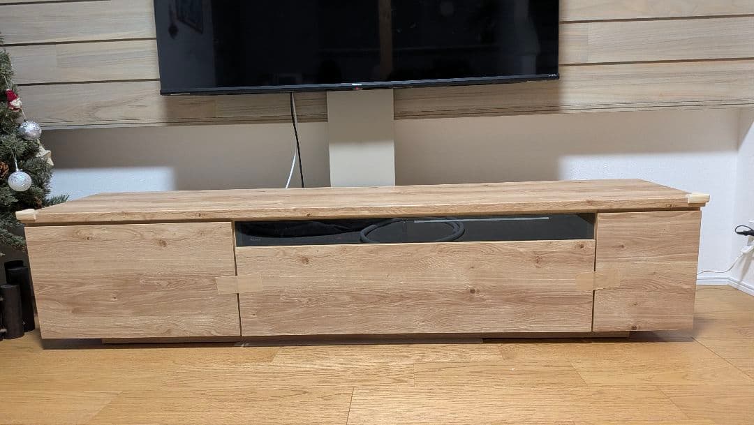 ナチュラルウッド テレビ台 引き出し付き
