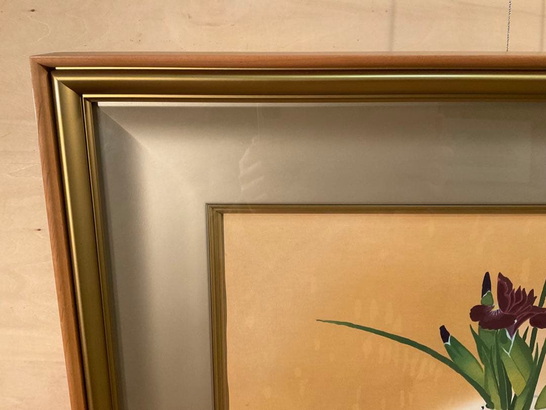 小倉遊亀　「洋壺」　木版画　刷り込みサイン・落款・作品証明シール有り